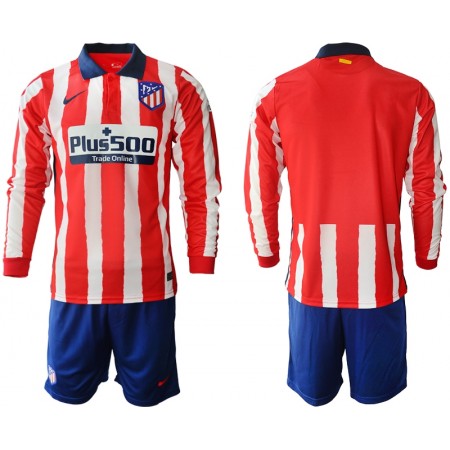 Billiga Fotbollströjor Atlético Madrid Barn Hemma tröja 2020/21 Långärmad